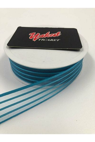 Fiyonks Atölye Bohça Ornament Dowry Bride 20 Meters Striped Organza Ribbon Design Ribbon