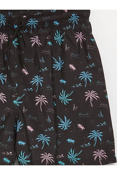 LC Waikiki Lcw Eco Black Elastic Waist Quick Dry Boys Swim Shorts