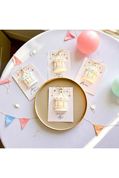 NUNU EVENT Kişiye Özel 10'lu Bebek Magneti Atlı Karınca Taş Tozu Hediyelik Me...