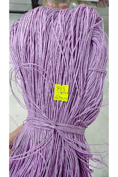rüya hobi 753 γραμμάρια Premium Natural Twine Χαρτοσχοινί, Ψάθινο νήμα, Σχοινί για ψάθινη τσάντα, Σχοινί για ψάθινο καπέλο (λιλά)