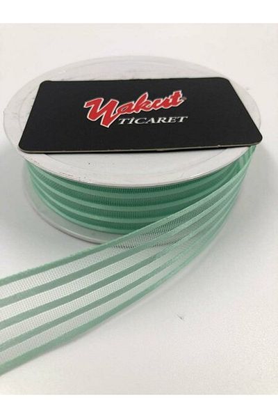 Fiyonks Atölye Bohça Ornament Dowry Bride 20 Meters Striped Organza Ribbon Design Ribbon