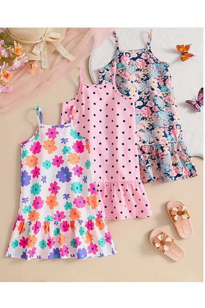 tny kids collection Summer 3 Pieces Drawstring Girls' Dress