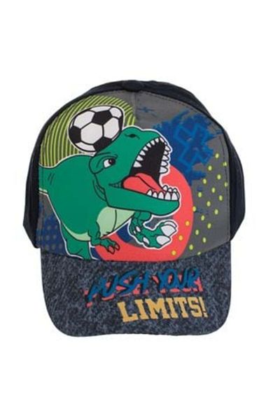 OEM Șapcă de baseball albastră cu design de dinozauri și fotbal pentru copii