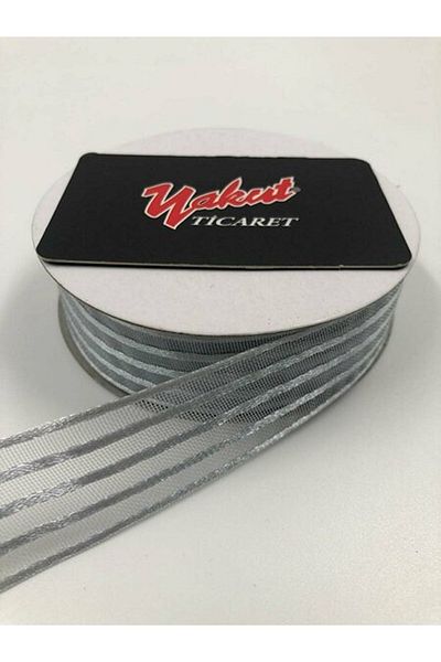 Fiyonks Atölye Bohça Ornament Dowry Bride 20 Meters Striped Organza Ribbon Design Ribbon
