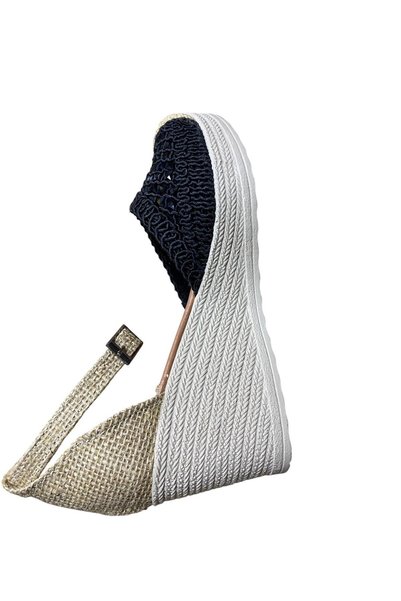 Shoes Women's Wedge Heeled Straw Knitwear Summer Sandals