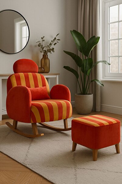 ÜNKAY Taraftar Sabit Başlıklı Sallanır Berjer & Emzirme Koltuğu ve Puf ürünümüz