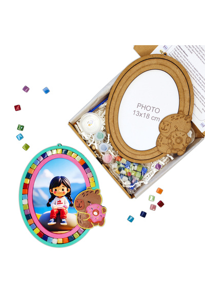 Mia Creative Art 3'ü 1 Arada Çocuk Etkinlik Seti: Ahşap Çerçeve, Kapibara Boy...