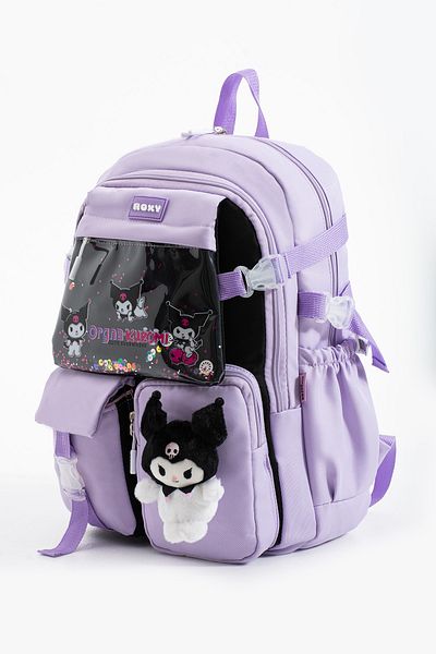 Roxy Kawaii Korean Style Multi-Compartment Children's School Bag with Teddy Bear Accessories