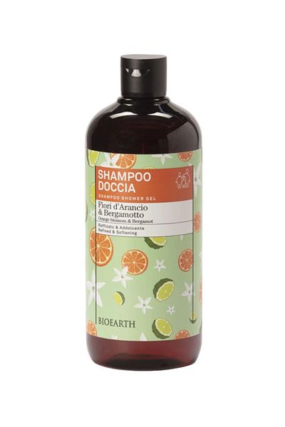 Bioearth Sampon, gel de dus cu flori de portocal si bergamota, 500ml - Family Bioearth