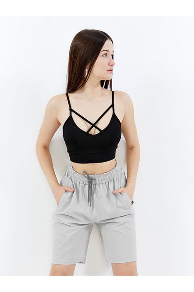 KRAVEN Women's Parachute Fabric Quick Dry Thin (Woven) Sports Bermuda Shorts with Hidden Zipper Pocket