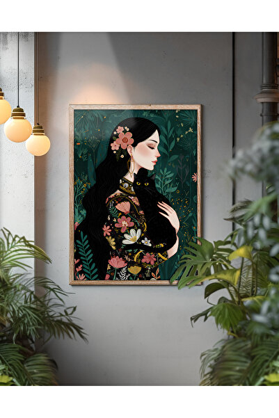 alphobitasarım Fata si pisica - Design artistic - Tablou individual