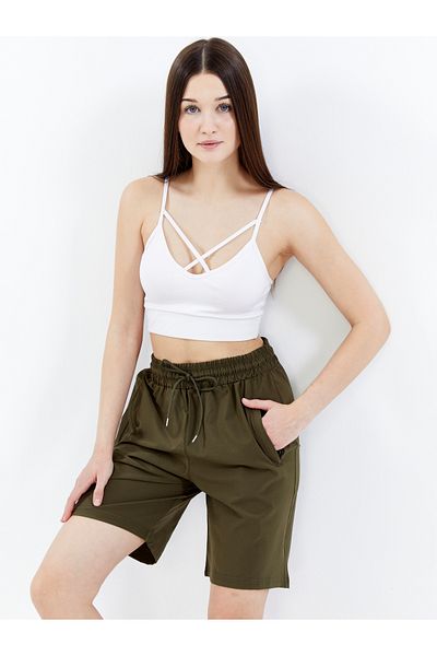 KRAVEN Women's Parachute Fabric Quick Dry Thin (Woven) Sports Bermuda Shorts with Hidden Zipper Pocket