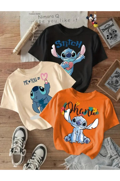 daxia sportswear & company مجموعة من 3 قطع تي شيرت مطبوع عليه غرزة للأطفال ال...