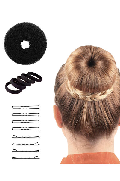 MutluBiDünya Kadın Tel Toka Firkete Topuz Süngeri Seti