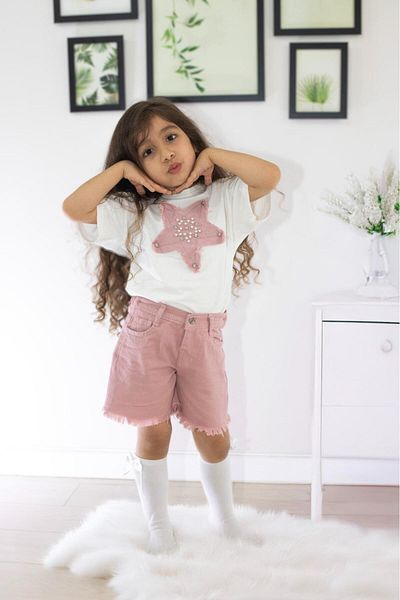 Özeniş Denim shorts set