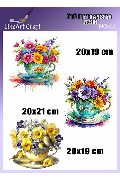 LİNEART Iron Transfer Printing & Fabric Transfer No:Kmş14-18X20Cm