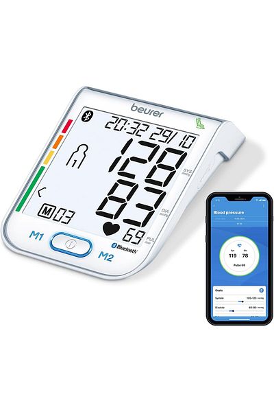 Beurer BM77 Upper Arm Blood Pressure Monitor with Patented Resting Indicator for Accuracy, App Conne