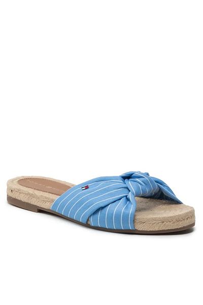 Tommy Hilfiger Espadrile plate cu dungi Th FW0FW06529 Albastru deschis