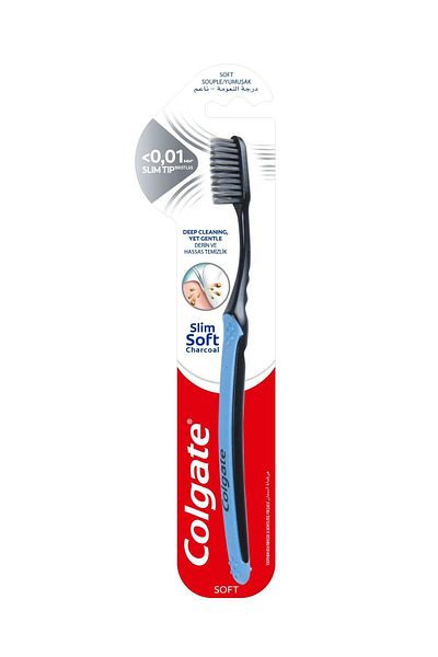 Colgate Slim Soft Charcoal Toothbrush Multi-Color