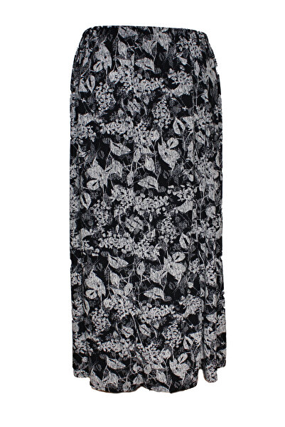 HESNA Γυναικείο μέγεθος Battal 8 τεμαχίων ποιοτική ελαστική μαύρη φούστα μοτίβο 01