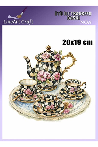 LİNEART Ütü İle Transfer Baskı & Kumaş Transfer No:KMŞ9-18x20cm