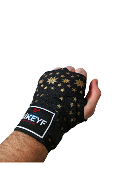 BİKEYF Yıldız desen Baskılı Boks Bandajı, El Sargısı, Elastik Bandaj, Gifttoo...