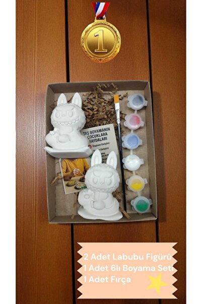 CanTasarımEvi مجموعة لوحات رخامية مكونة من قطعتين من Labubu لتطوير الأطفال وا...