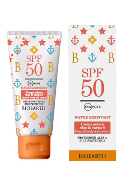 Bioearth Sunscreen SPF 50, face and body, water resistant, 100ml - Bioearth