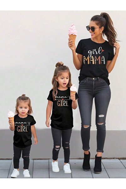 SVART WEAR Set de tricouri combinat pentru mamă și fiică tricou pentru fete g...