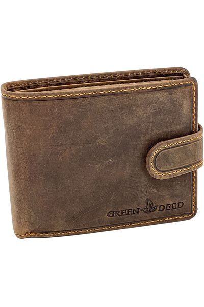 Micutz Men's Brown Wallet Made of Genuine Cowhide Leather, Compatible with Bills and Banknotes, Brown Color