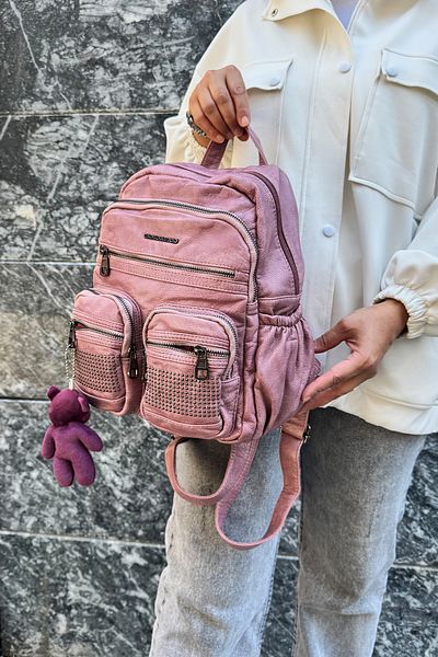 çantamgelsin Just Polo Original Imported Soft Leather a Quality Multi-Section Backpack