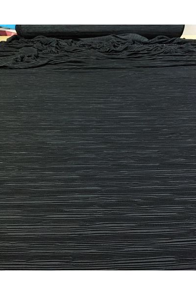 Kumaş Parça Pleated Jersey in Black Color (Width 140 cm X Length 240 cm)