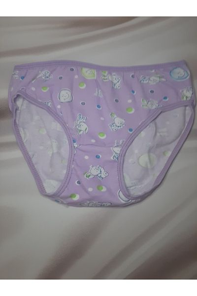 Butik Purple Lycra Patterned Colorful Comfortable Convenient Girl Panties