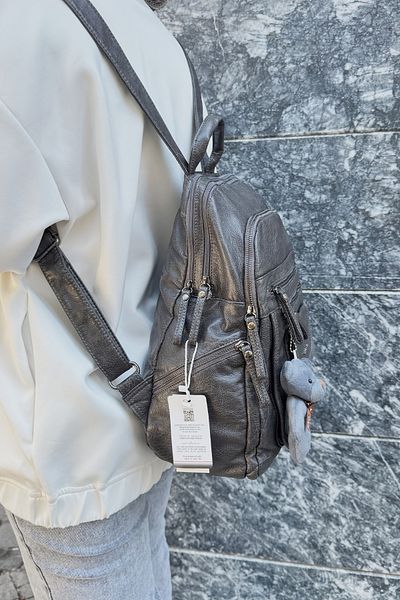 çantamgelsin Just Polo Women's Soft Leather 9 Compartment Backpack