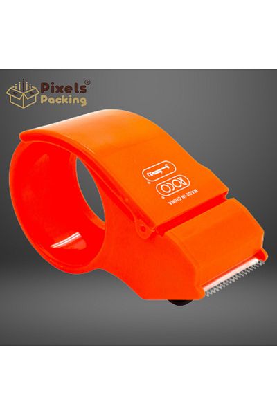 PixelsPacking PixelsPacking Orange Tape Cutter, Tape Cutter, Tape Dispenser