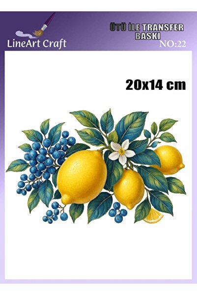 LİNEART Ütü İle Transfer Baskı & Kumaş Transfer No:KMŞ22-18x20cm
