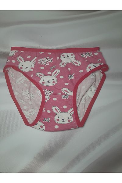 Butik Pink Patterned Lycra Comfortable Convenient Girl Panties