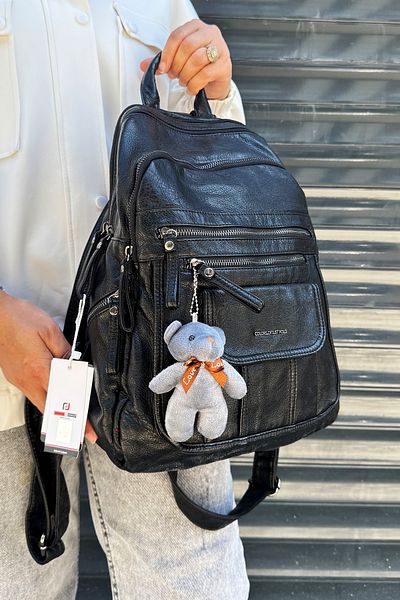 çantamgelsin Just Polo Women's Soft Leather 9 Compartment Backpack