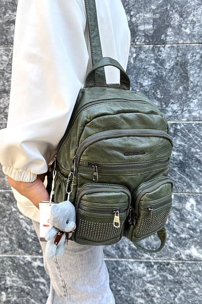 çantamgelsin Just Polo Original Imported Soft Leather a Quality Multi-Section Backpack