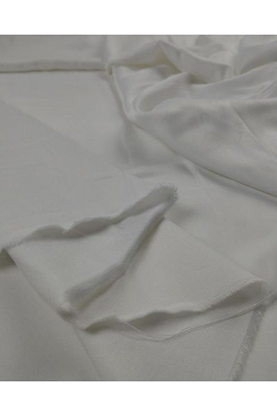 Kumaş Parça Satin Viscose in White Color Width: 145 cm