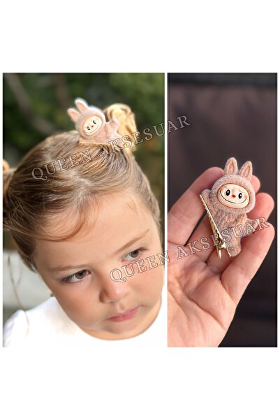 QUEEN AKSESUAR Noua tendință 3d cu pene Labubu jucărie Figură cu cataramă mar...