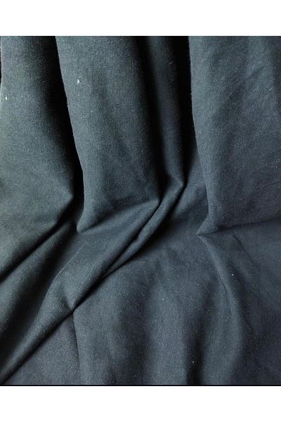 Kumaş Parça Black Interlock Steel Knitted (Width 130 cm X Length 180 cm)