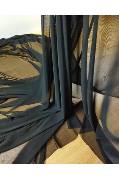Kumaş Parça Thin Mesh in Black Color (Width 130 cm X Length 270 cm)