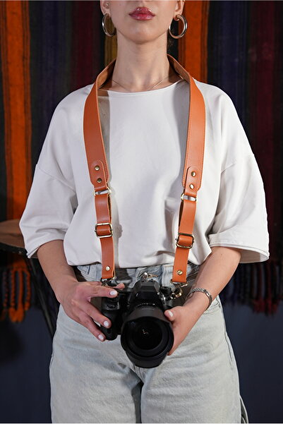 DSLR ve SLR Fotoğraf Makineleri Boyun Destekli Ayarlanabilir Boyun ve Omuz Askısı