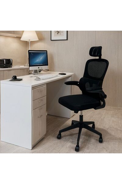 Ch Swivel mesh office chair with moving handle