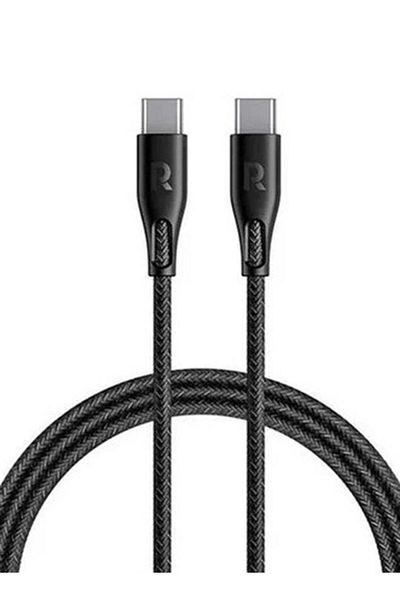 RavPower Nylon Braid Type-C To Type-C Fast Charging Cable 60W 1.2M Black