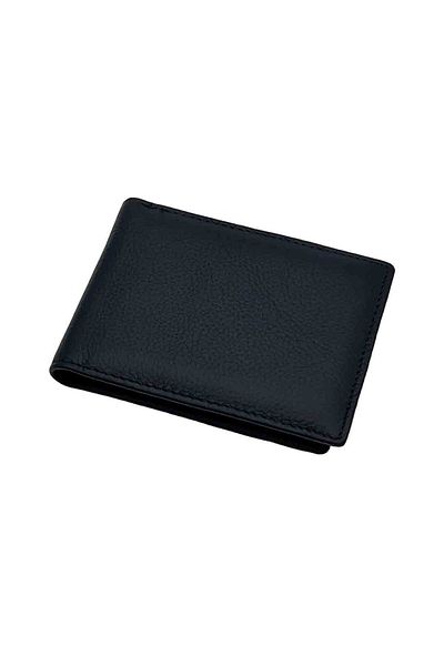 Micutz Men's Slim Wallets Made of Genuine Leather: 9625-WK, Dark Blue Color