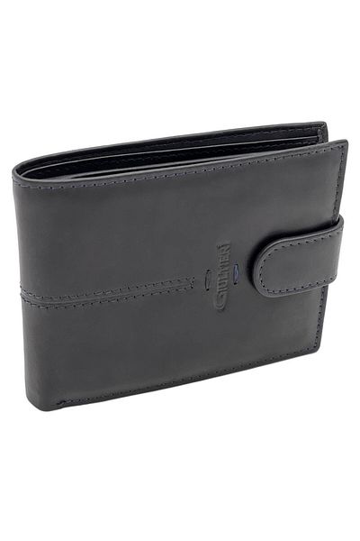 Micutz Navy Blue Leather Wallet for Men, Compact and Elegant, Ideal for a Gift, 12.5x9.5x2 cm