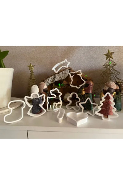 zscraft Christmas Yılbaşı Temalı Kurabiye Kalıbı Seti (10 Adet)