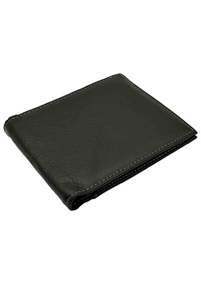 Micutz Men's Ergonomic Wallet Made of Genuine Leather: RELAXED, Gray Color